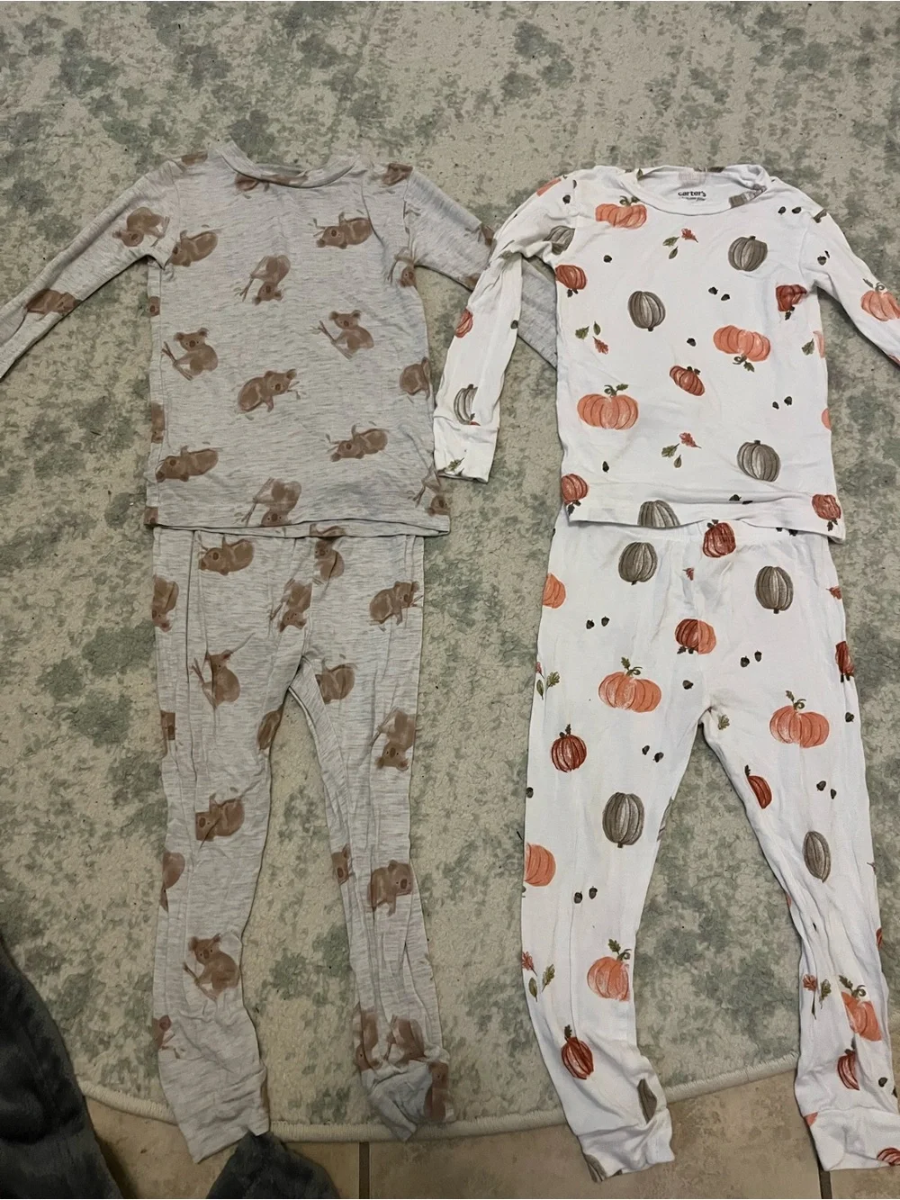 Carter’s Comfy Soft Two-Piece Pajamas-Set Fall Pumpkins Koalas